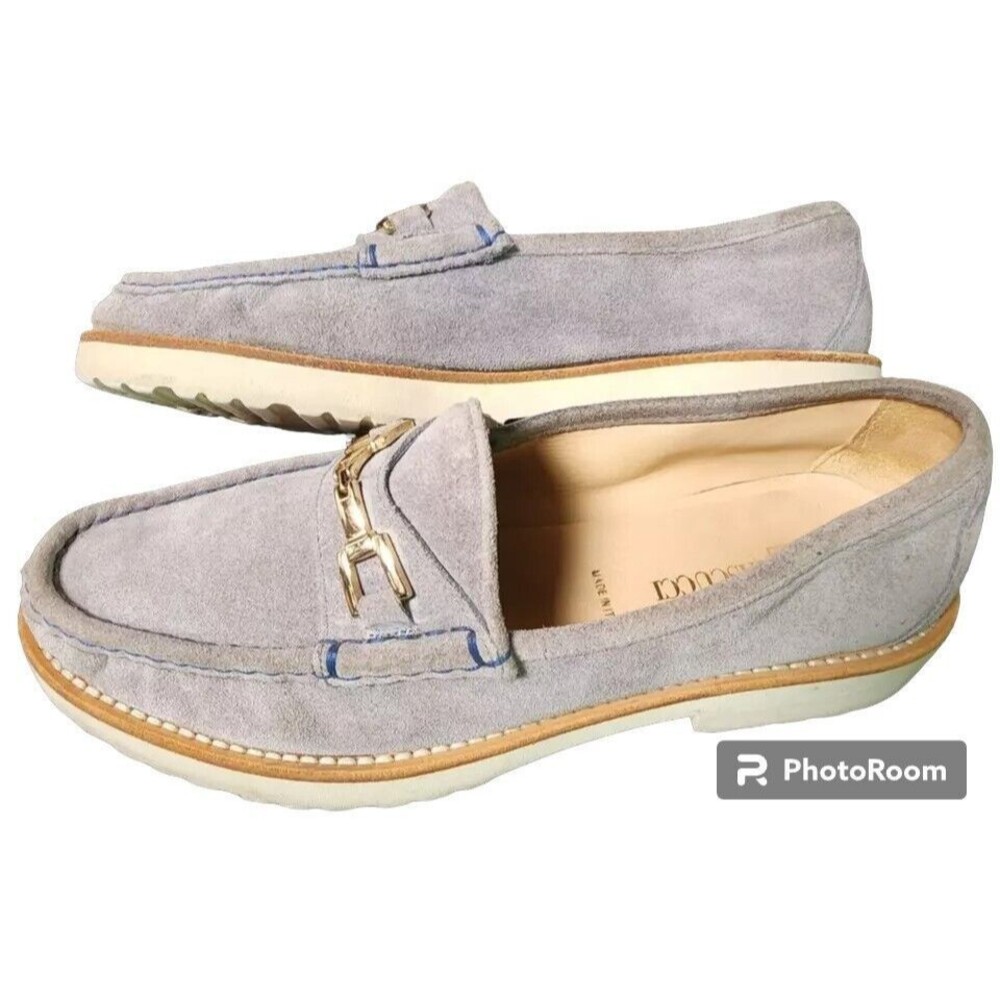 Pascucci Suede Horsebit Loafer Italian Size EU 38.5 Tan